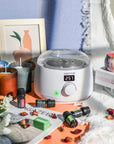 Wax Melter for Candle Making,Candle Melting Pot,Candle Wax Melter,Multifunctional Wax Melting Tool with LED Temperature Display （White）
