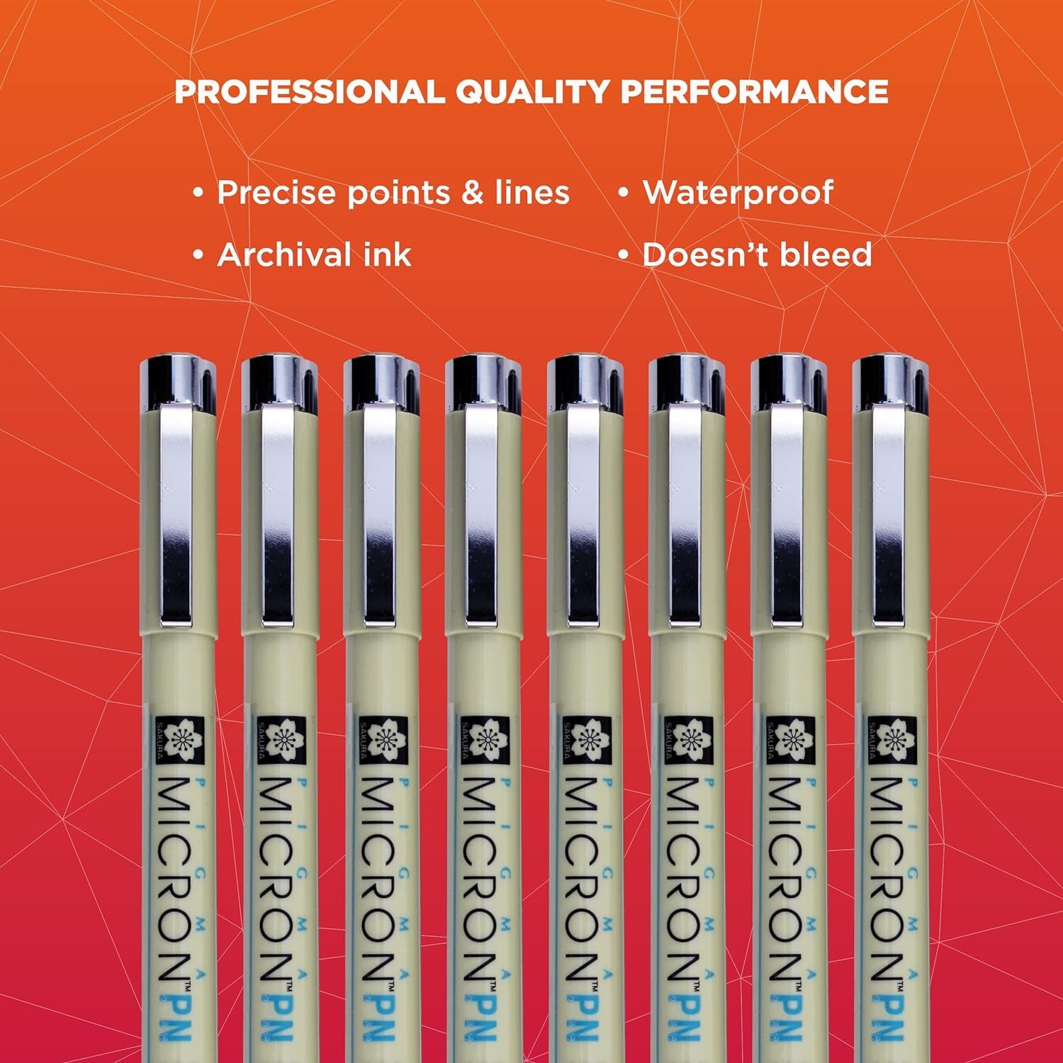 Pigma Micron Plastic Nib Pens - Archival Black and Colored Ink Pens - Pens for Writing, Drawing, or Journaling - 0.45 Mm Plastic Nibs - 8 Pack