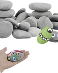 30 Rocks for Painting, 1.2-3.5 Inches Painting Rocks Bulk, Smooth River Rocks for Painting, Craft Rocks for Painting, Kindness Rocks, Outdoor Garden Rock Art, Kids Crafts Painting Rock