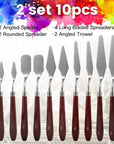10PCS Palette Knife, Stainless Steel Painting Knife Set, Flexible Spatula Pallet Knife, Metal Artist Knives, Oil Painting Accessories Color Mixing Scraper for Oil, Canvas, Acrylic Painting by
