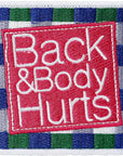2 Pcs Back and Body Hurts Patches, Funny Morale Patch for Blue Collar Worker Builder, Embroidered Tactical Patch for Backpacks, Hard Hats, Dog Harnesses, Vests, Bags