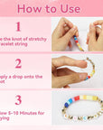 Bracelet String Professional Elastic String Kont Fixing Drip 60G, Clear Bracelet Glue, Keep Stretchy Bracelet String Stay Perfectly Tied for Clay Beads, Jewelry Making Supplies（2Pcs 30G/1Pcs）