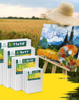 12 Pack Stretched Canvases for Painting with 11X14, 9 X12, 8X10, 5X7(3 of Each), Blank Primed Canvas for Oil, Acrylic & Others, Multi Size Set for Artist, Student and Beginners