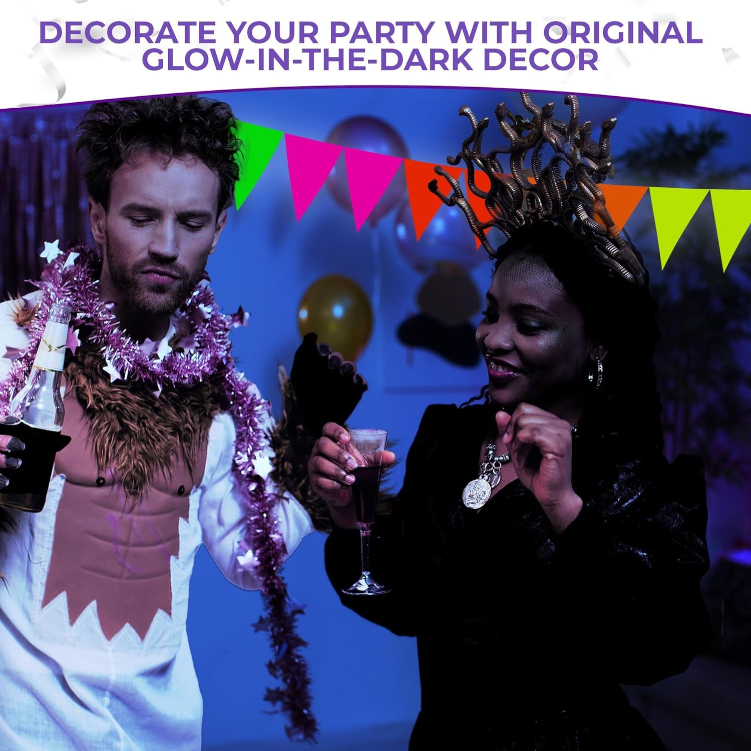 25 Sheets Neon Paper - Glow in the Dark Papers Neon Cardstock DIY Dance Floor Fluorescent Black Light UV Reactive - Neon Party Decorations Cardstock Colored Paper Neon Birthday Party Sheets 5 Colors