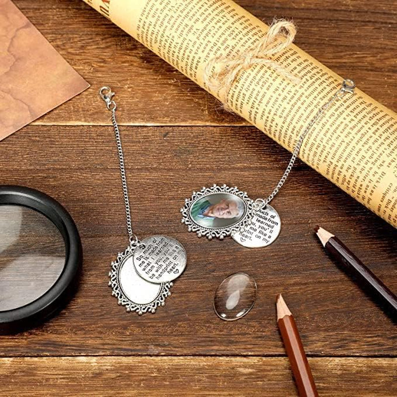 Graduation Memorial Photo Charm, Tassel Memorial Charm Graduation Decorations Class of 2024, DIY Memory Mortarboard Pendants for Graduation Cap