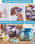 Silicone Jars Molds with Lids for Epoxy Resin Casting, Candy Jewelry Storage Boxes, Home Decoration, DIY Crafts