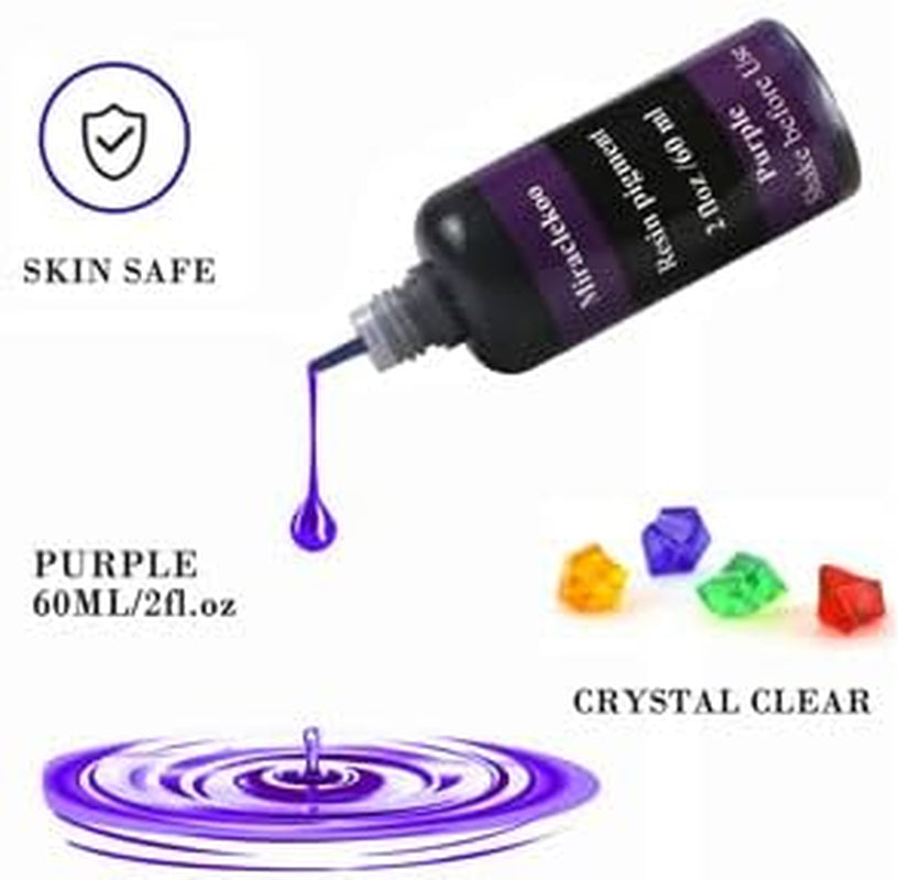 Purple Epoxy Resin Color Dye Colorant Liquid Epoxy Resin Pigment,60Ml,Translucent