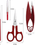 Sewing Seam Ripper Tool,Stitch Remover and Thread Cutter with 2Big+2Small Seam Rippers,1 Pack Thread Snips,1Pack 5”Scissor