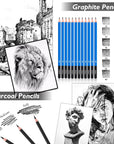 176PCS Art Supplies Sketching Kit with 100 Sheets 3-Color Sketch Book, Graphite Colored Charcoal Watercolor & Metallic Pencils, School Supplies Gifts for Artists Adults Teens Girls Boys Kids