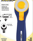 45Mm Quick-Change Rotary Cutter (RTY-2C/NBL) - Rotary Fabric Cutter W/ Blade Cover for Crafts, Sewing, Quilting, Replacement Blade:  RB45-1 (Navy)