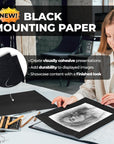 11X17 Art Portfolio Binder with Mounting Paper - (Ruby) Large Portfolio Folder for Artwork Displays 48 Pages, 11 X 17 Presentation Folder with Plastic Sleeves, Portfolio Binder Organizer