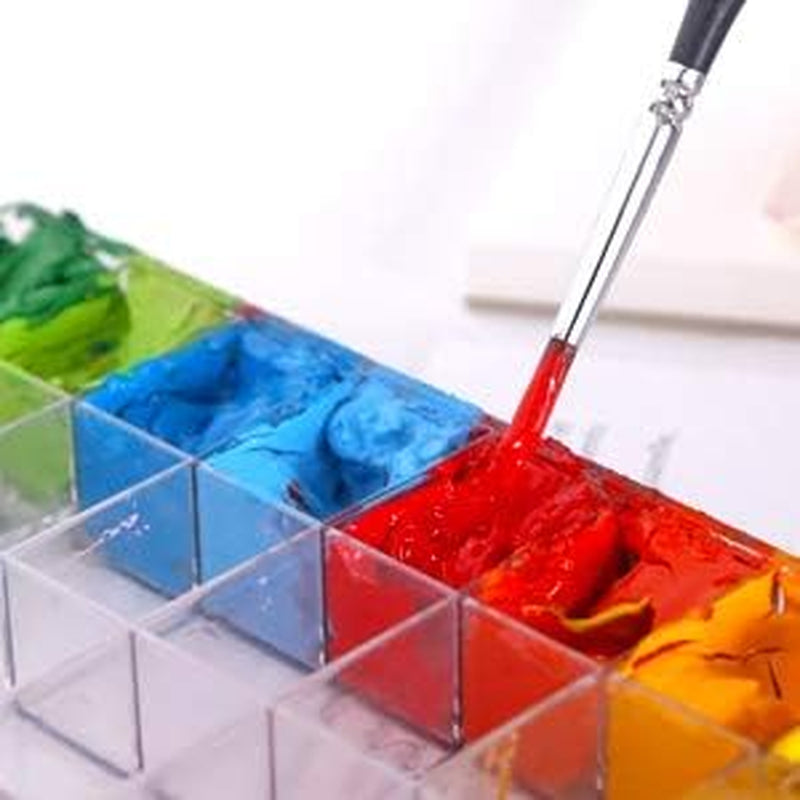 Paint Storage Palette Box 24 Wells Airtight Stay Wet for Watercolor, Gouache, Acrylic and Oil Paint