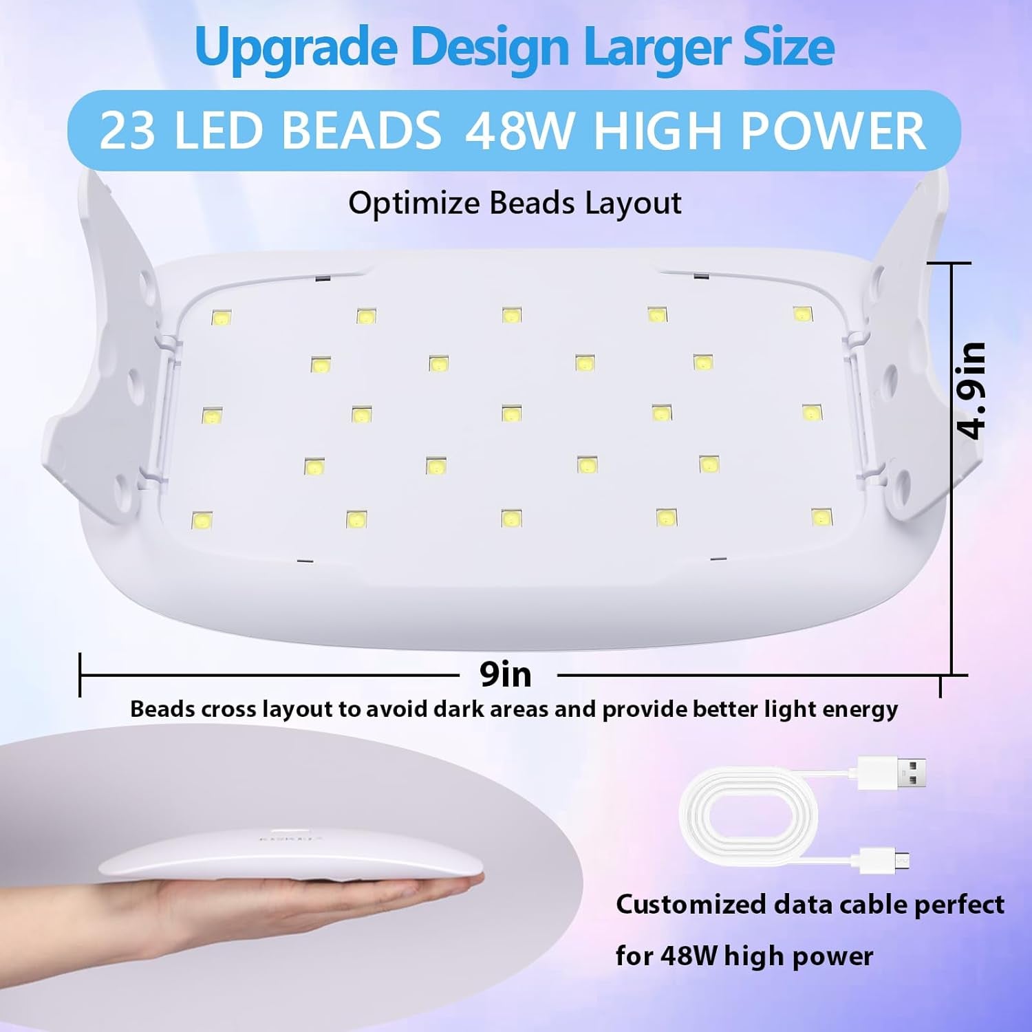 UV Resin Kit with Light Larger Size - 200G Upgraded Hard Type Crystal Clear UV Resin Kit, 23 Lamp Beads UV Light, UV Resin with Light for Craft Jewelry Making