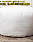 Ottoman Pouf Filler, Foot Stool Filler, 20X12 Inches Floor Pouf Filler, Pouf Ottoman Stuffing,Pouf Insert,Pouf Ottoman Filler,Round Ottoman Seat Filling, Floor Bean Bag Chair Stuffing (Pouf Filler)