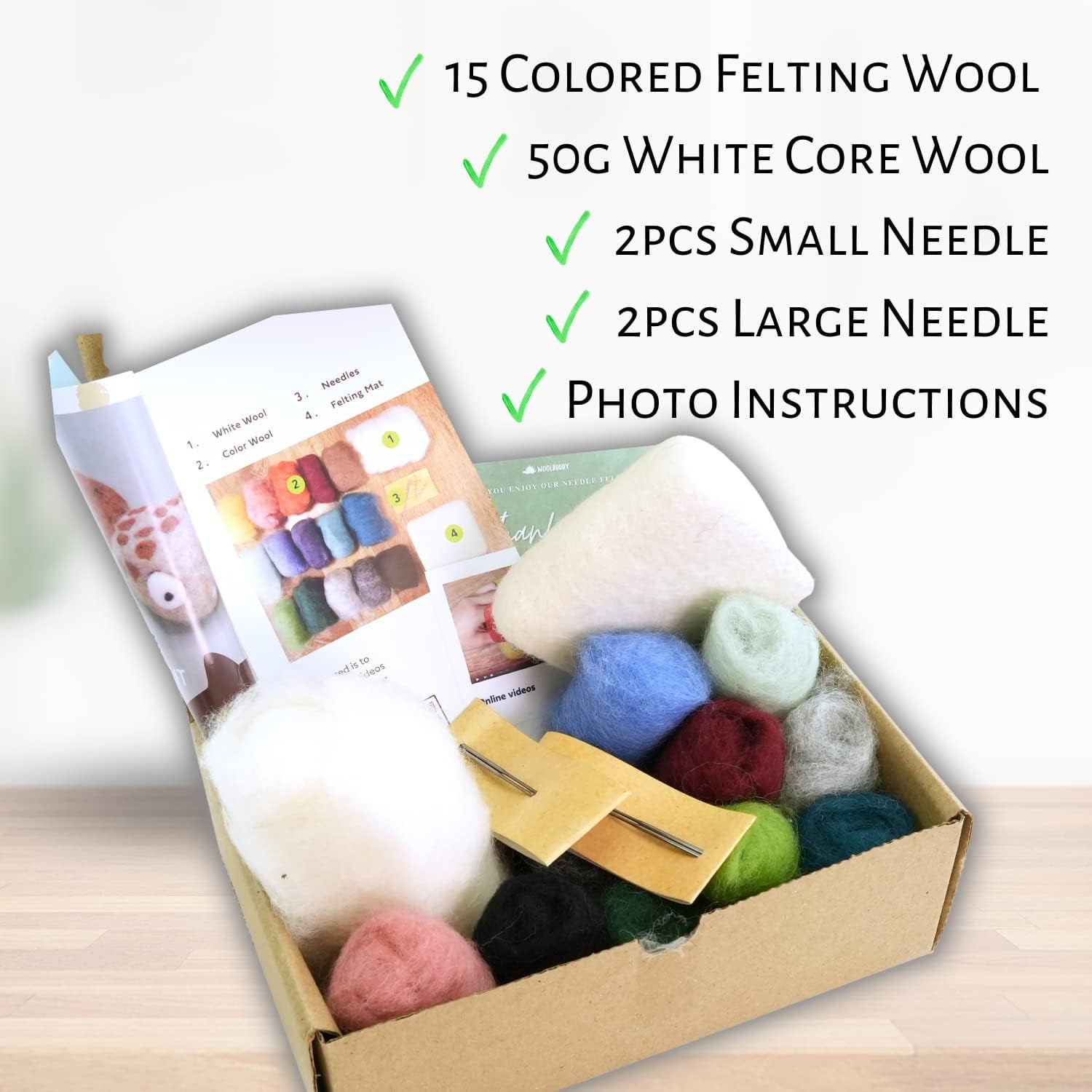 Needle Felting Kit, Sea Animals, Felting Kits for Beginners Adults and Kids, Needle Felting Kit for Beginners, Felting Supplies Inc, Wool Roving, Felting Needles, Felting Pad, Instruction