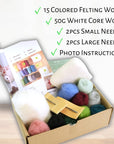 Needle Felting Kit, Sea Animals, Felting Kits for Beginners Adults and Kids, Needle Felting Kit for Beginners, Felting Supplies Inc, Wool Roving, Felting Needles, Felting Pad, Instruction