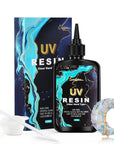 UV Resin 100G No Odor & Low Shrinkage & Low Viscosity, Ultraviolet Fast Curing UV Resin Clear for DIY Crafts, Coating Casting