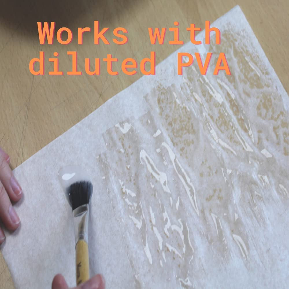 Carnival Papers Wet Strength White Tissue Paper Alternative to Deli Paper for Model Making, Geli Printing, Mixed Media Crafts Etc Resistant to Tearing When Wet (10)