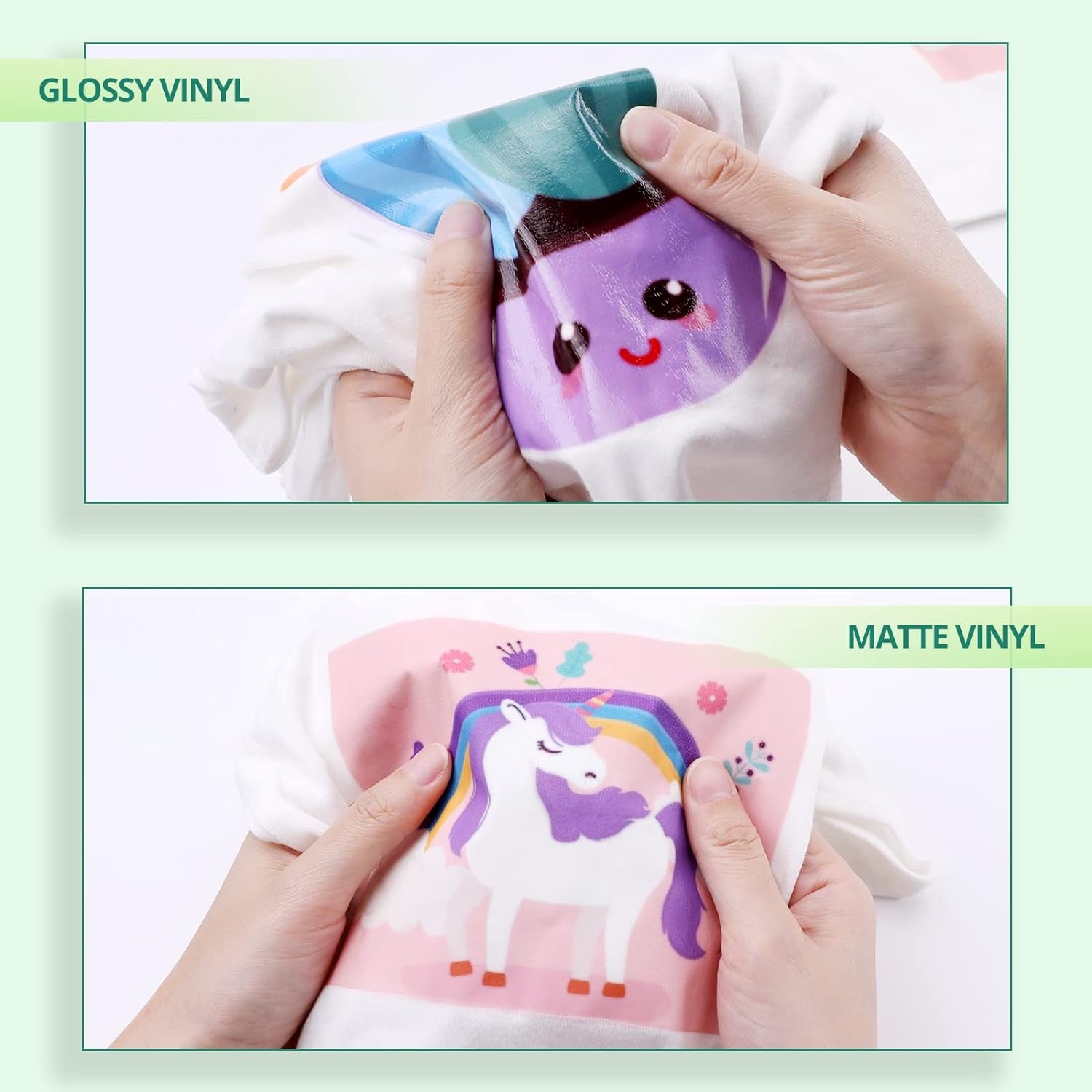 20 Sheets Sublimation Clear HTV Vinyl Sets -10 Sheets Glossy Sublimation Vinyl 8.5" X 12" + 10 Sheets Sublimation Paper 8.5" X 11",Suit for Light Colored Cotton Fabrics