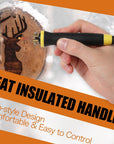 Wood Burning Kit, Wood Burning Tool, Adjustable Temperature Pyrography Pen Kit, Professional Wood Burner Tool Kit for Adults and Beginners Christmas Gift, Single Pen, Use Voltage 110V