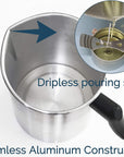 Candle Making Pouring Pot 101Oz, Large Double Boiler Wax Melting Pot, Dripless Pouring Pitcher Soy Wax Melter