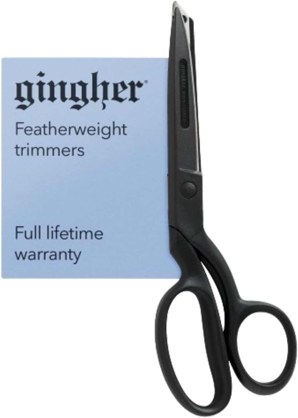 Featherweight Bent Handle Scissors - 8" Stainless Steel Shears - Sharp Fabric Scissors - Black