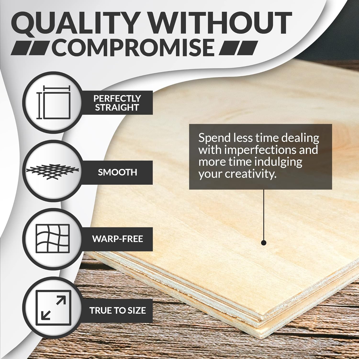 Basswood Sheets 1/16, Craft Wood 10 Pack - 12 X 12 X 1/16 Inch - Cricut Wood Sheets 1.5Mm, Plywood Sheets with Smooth Surfaces - Bass Wood for Laser Cutting, Architectural Models, Drawing