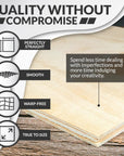 Basswood Sheets 1/16, Craft Wood 10 Pack - 12 X 12 X 1/16 Inch - Cricut Wood Sheets 1.5Mm, Plywood Sheets with Smooth Surfaces - Bass Wood for Laser Cutting, Architectural Models, Drawing