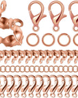 1000PCS Jewelry Making Accessories Set, 100 Lobster Claw Clasps 300 Crimp Beads Crimp Beads Clasps Caps 600 Open Jump Ring Connectors for DIY Bracelet Necklace Crafts Jewelry Making(Silver)