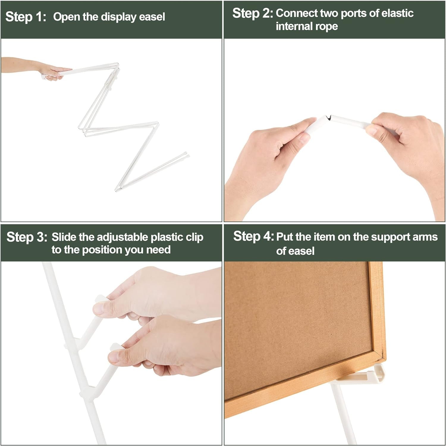 Easel Stand for Wedding Sign Poster 63&#39;&#39; Instant Display Easel for Floor Adjustable Metal Art Easel White