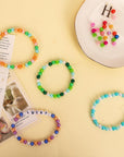 1960Pcs Pearl Beads 28 Colors with 200Pcs Letter Beads for Bracelets Making Multicolor Pearl Beads for Jewelry Making Necklace Earrings Crafting