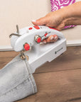 Stitch Quick + (Two Thread) Hand Held Mending Machine, White (01774)