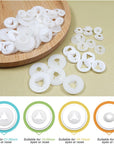 180Pcs Safety Eyes Backs 12Mm to 20Mm Plastic Washers for Safety Eyes and Noses Doll Accessories Washers for Stuffed Animals Amigurumis Crochet Bears Doll Making