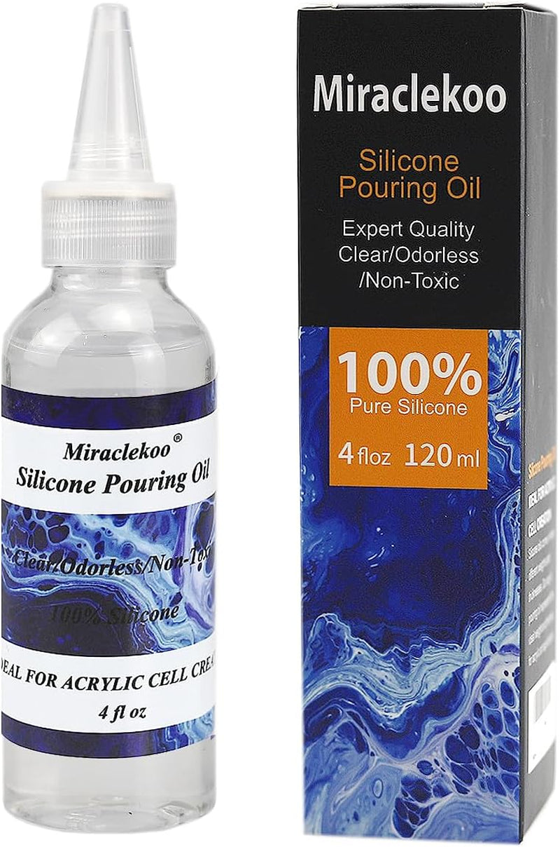 Silicone Pouring Oil Acrylic Pouring Oil Cell Activator Pure Silicone Oil for Cell Creation in Acrylic Paint,2 Ounce