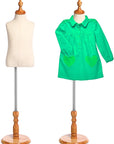 2 Pcs Kid Dress Form Old Adjustable Toddler Clothes Mannequins Children'S Mannequin with Wooden Base for Window Counter Studio Clothing Store Display (3-4 Years)