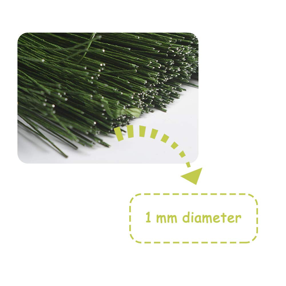 100PCS 18Ga Floral Stem Wires,Green Crafting Floral Stem Wire for DIY Crafts and Flower Arrangement 14 Inches,Paper Covered