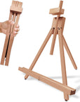 Art Easel (2 Pack) A-Frame Painting Easel, Wood Display Stand Holding Canvas up to 22" High, Portable Tabletop Easel and Sign Holder, Folding Travel Easel, Easy to Carry