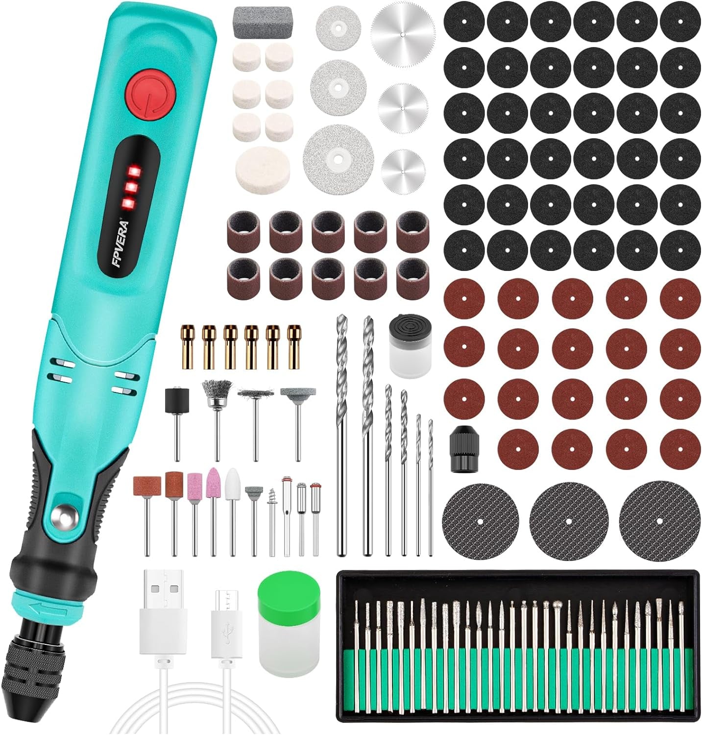 20W Engraving Pen with 44 Bits, USB Multi-Functional Electric Cordless Engraver Tool for DIY, Polishing Carving Jewelry, Glass, Stone, Metal, Plastic, and Wood