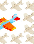 20 Pack DIY Model Wooden Airplane Nature Wood Plane Balsa Wood Planes Handicraft Plane for Birthday Carnival Party