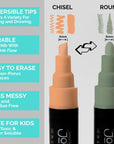 - 48 Pack of Liquid Chalk Markers – Reversible Chisel and round Tip - Neon, Metallic, and White Included - Age 6+