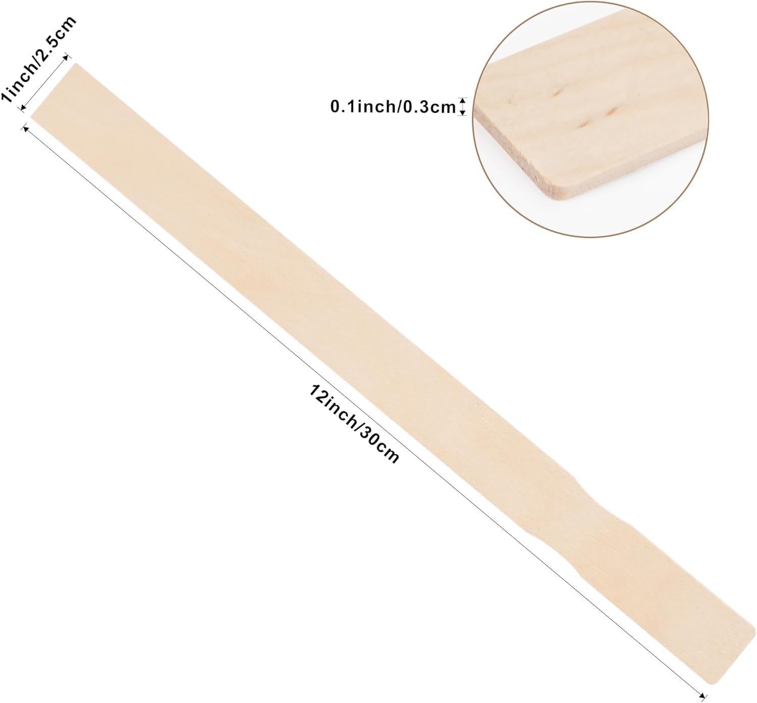 30 Pieces Paint Stir Sticks, 12 Inch Long Wooden Paint Stirrers for Mixing Paint, Paint Sticks for Library Markers or Garden Plant Labels, Mixing Sticks for DIY Craft Sticks