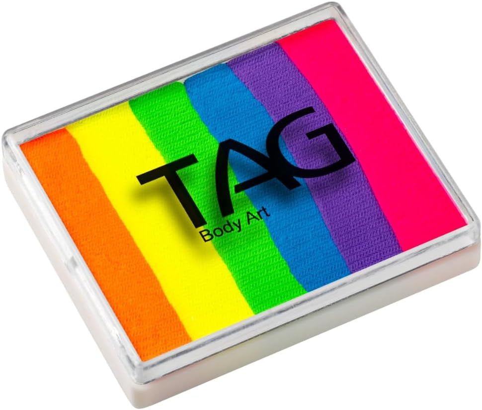 TAG Face and Body Paint Split Cake 50G Neon Rainbow