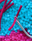 Offset Ergonomic Latch Hook Tool Craft Accessory, 6.5" L, Blue