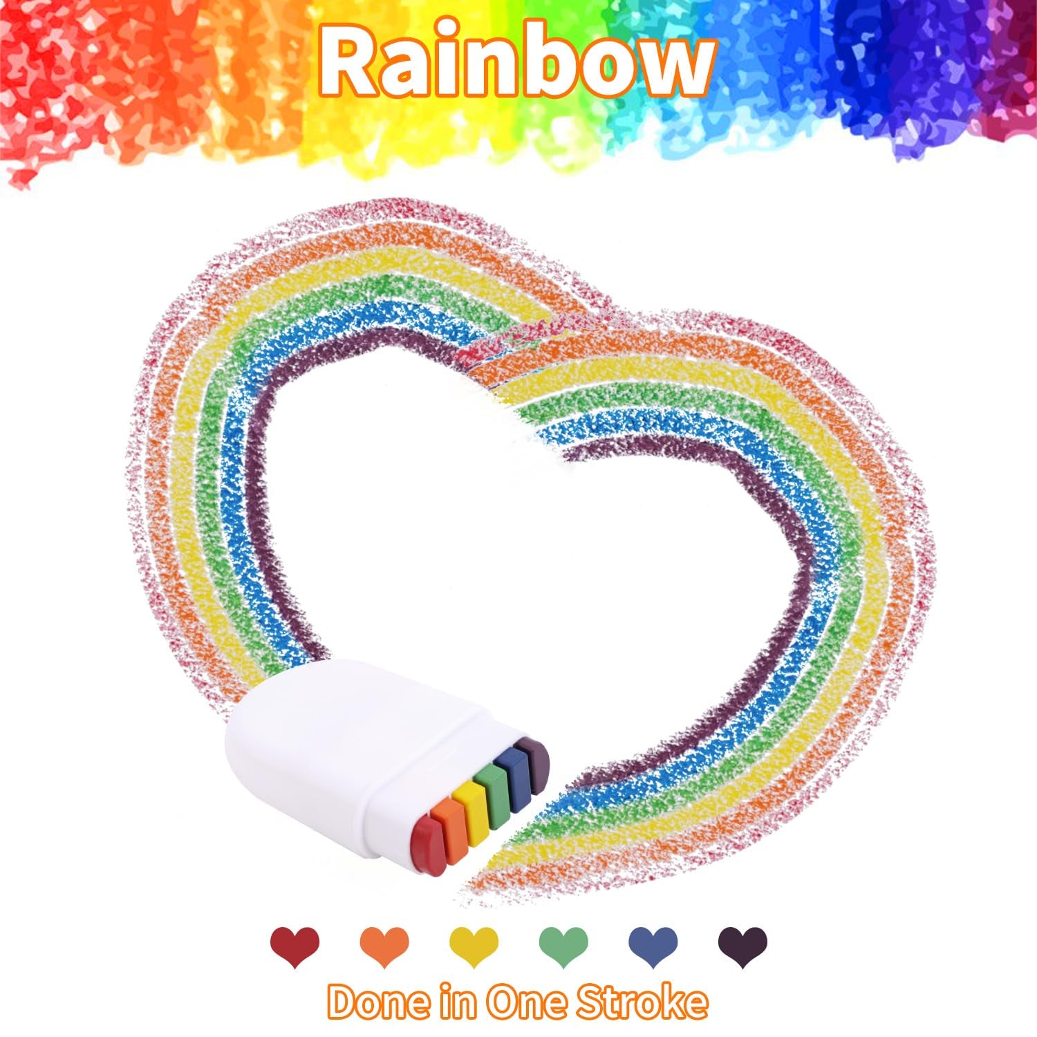 TOCADIS Rainbow Face Paint - Gay Pride Flag Rainbow Makeup Stick for Pride Parade, Pride Temporary Tattoos for Pride Month Celebrations, Party and Festival Makeup (2 Pack)