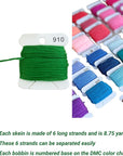 Embroidery Floss,52 Rainbow Colors Hand Embroidery Thread on Bobbins,Friendship Bracelet String,Cross Stitch Supplies,Threads for Bracelets Making,Craft Strings Kit,Beginners Yarn Kits