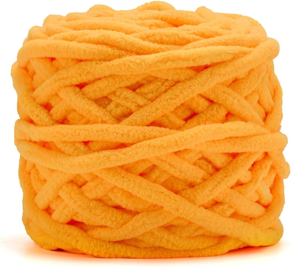 Blanket Yarn 3 Pack of 100G/3.5Oz - White Chenille Yarn 6 Super Bulky - Knitting, Crocheting &amp; Crafts Chunky Yarn