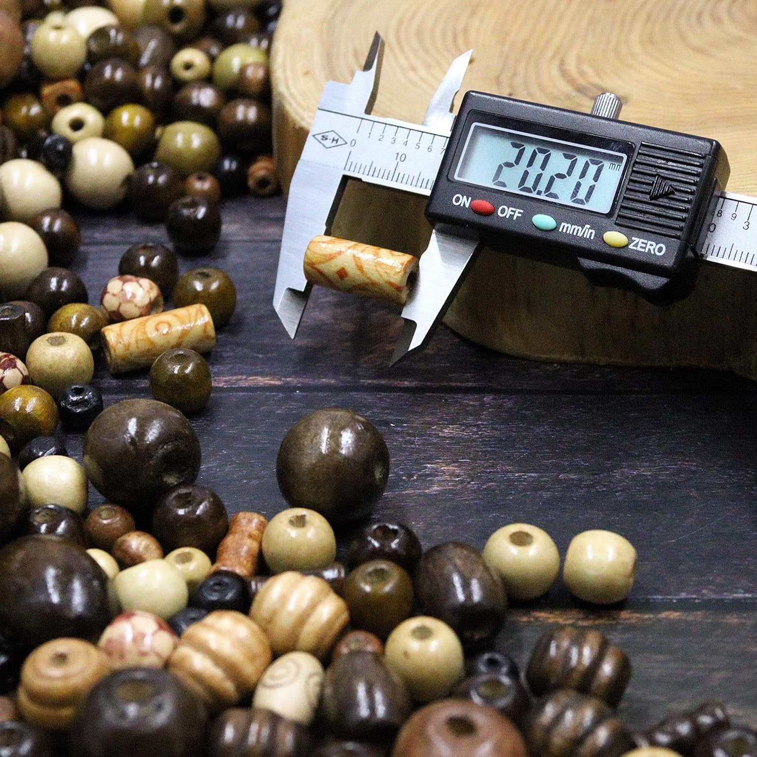 700 Wooden Beads for Jewelry Making Adults, Assorted African Beads, Wood Beads for Craft Bracelets and Necklace Jewelry, Crafts Macrame Supplies, round Bead Pack for Bracelet and Necklaces