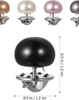 Women Shirt Brooch Pins: 25Pcs Pearl Cover up Button Pin Safety Brooch Buttons - No Sew Metal Tie Tacks Clips for Clothing Dress Supplies Decoration
