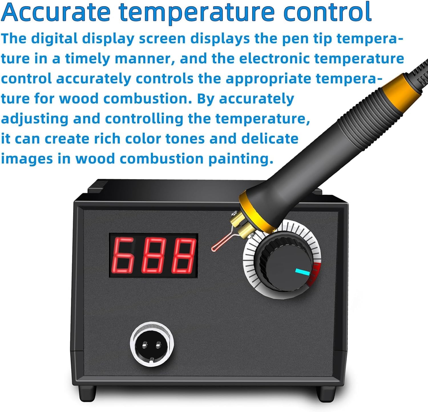 Wood Burning Tool,Wood Burning Kit Pen 25~750℃,Professional Wood Burning Kit,With Digital Thermometer Temperature Adjustable Temperature,1 Wood Burning Pens, 30 Wood Burning Pen Tips
