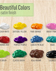 PROMO830 Multi Satin Finish Acrylic Craft Paint Set Designed for Beginners and Artists, Non-Toxic Formula That Works on All Surfaces, 2 Oz, 2 Fl Oz (Pack of 12), 12 Colors May Vary, 24